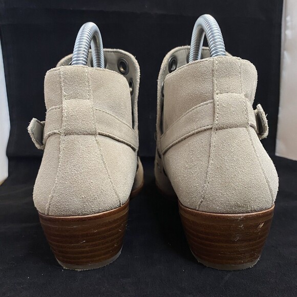 Sam Edelman Pedra Suede Pullon Ankle Boots Putty Taupe Suede Western Booties 8US - Picture 11 of 14